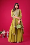 Tew Heavy Georgette Embroidery Work Top With Sharara Dupatta Online Wholesale